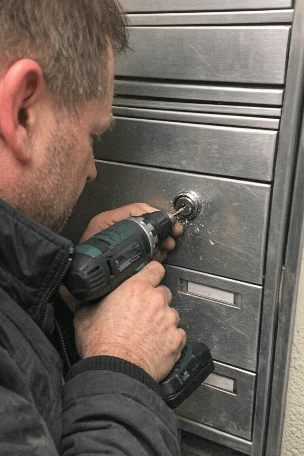 Austausch eines veralteten Briefkastenschlosses durch ein neues Modell